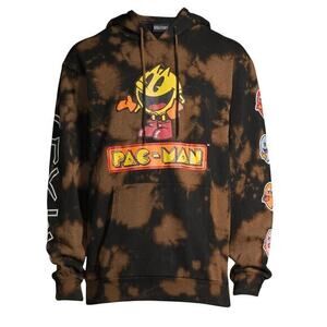 Pac-Man Kanji Ghosts Tie Dye Men's and‎ Big Men's Graphic Hoodie Size 3XL